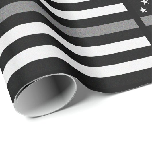 Dun. Grijze lijn correctiefunctionaris vlag Cadeaupapier (Rol Hoek)