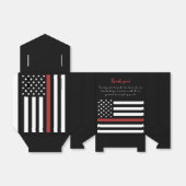 Dun Red Line USA Flag Firefighter Appreciation Bedankdoosjes (Uitgevouwen)