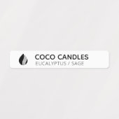 Dun. zwart-wit Logo label (Design 1)