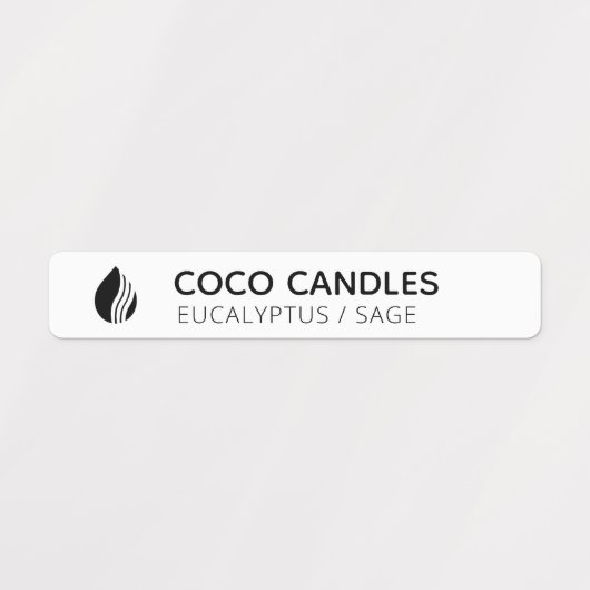 Dun. zwart-wit Logo label (Design 1)