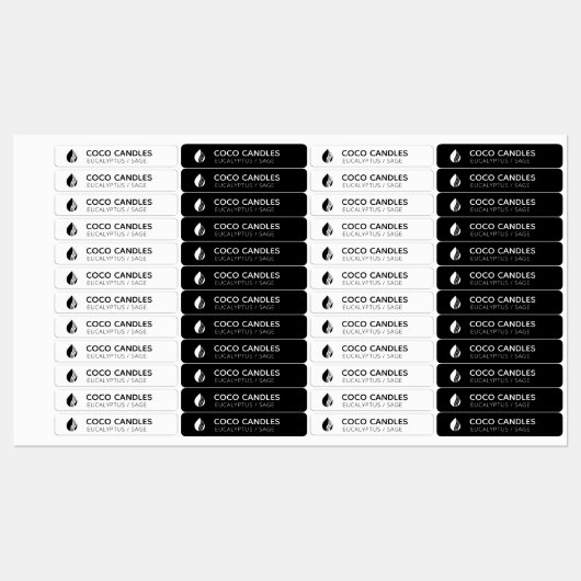 Dun. zwart-wit Logo label (Vel)