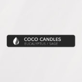 Dun. zwart-wit Logo label (Design 2)