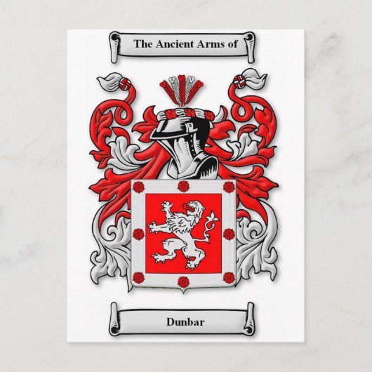 Dunbar Coat of Arms Briefkaart (Voorkant)