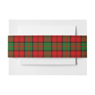 Dunbar Scottish Tartan Belly Band Uitnodigingen Wikkel