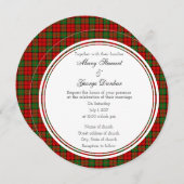 Dunbar Scottish Wedding Round Invitation Kaart (Voorkant / Achterkant)