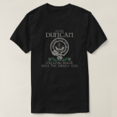 Duncan Clan crest Schotse achternaam tartan Thistl T-shirt (Design voorkant)