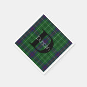 Duncan Clan Plaid Monogram Papieren servetten (Hoek)