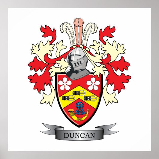 Duncan Family Crest Coat of Arms Poster (Voorkant)