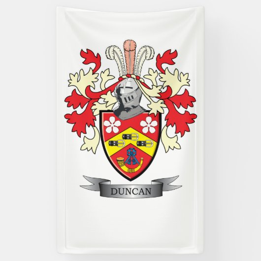 Duncan Family Crest Coat of Arms Spandoek (Verticaal)