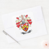 Duncan Family Crest Coat of Arms Vierkante Sticker (Envelop)