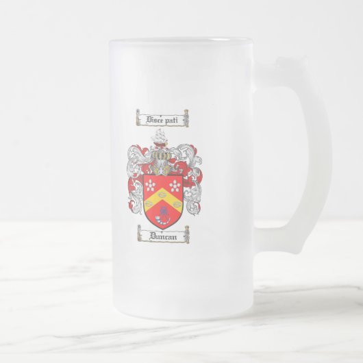 DUNCAN FAMILY CREST - DUNCAN COAT OF ARMS MATGLAS BIERPUL (Rechts)