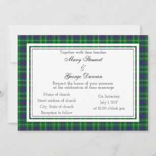 Duncan Scottish Wedding Invitation Kaart