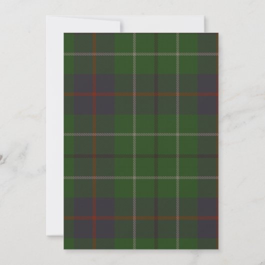 Duncan Tartan Huwelijksuitnodiging Kaart (Achterkant)