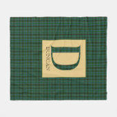 Duncan Tartan Monogram D Fleece Deken (Voorkant (Horizontaal))