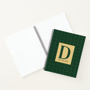 Duncan Tartan Monogram D Notitieboek