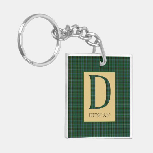 Duncan Tartan Monogram D Sleutelhanger (Voorkant Links)