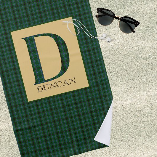 Duncan Tartan Monogram D Strandlaken