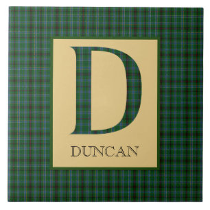 Duncan Tartan Monogram D Tegeltje