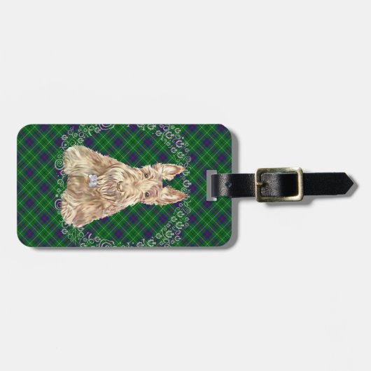 Duncan Tartan Scottie Bagagelabel (Voorkant horizontaal)