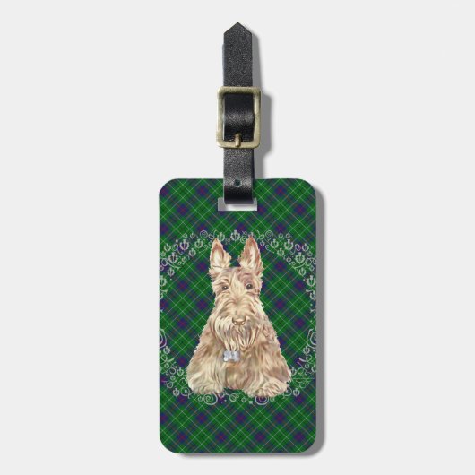 Duncan Tartan Scottie Bagagelabel (Voorkant verticaal)