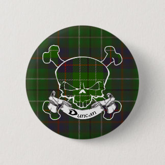 Duncan Tartan Skull Button