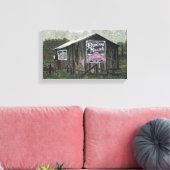 Duncans Mills, oude schuur Waterverf Canvas Afdruk (Insitu (Woonkamer))