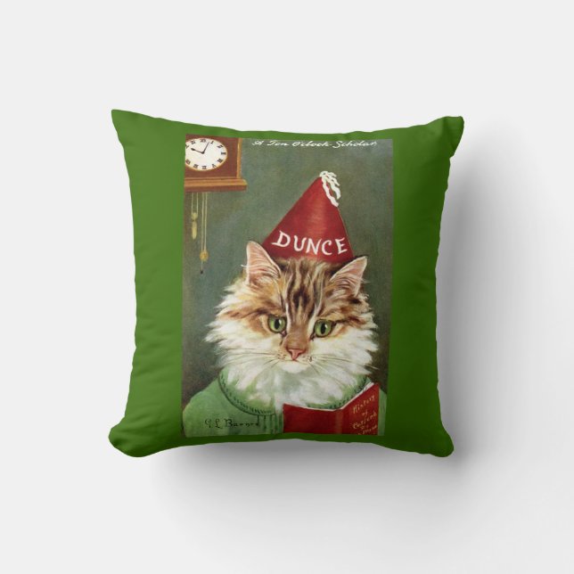  Dunce Cat en Scottish Soldier Cat Pillow Kussen (Voorkant)