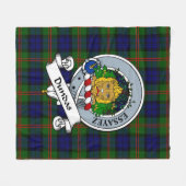 Dundas Clan Badge Tartan Pset Fleece Deken (Voorkant (Horizontaal))