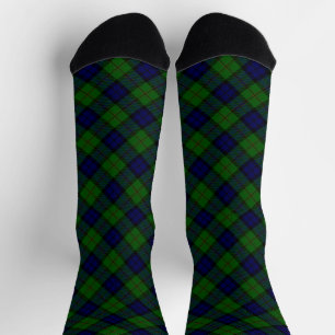 Dundas tartan blauw groen geruit sokken