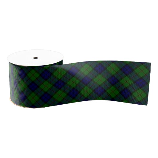 Dundas tartan blue green plaid grosgrain lint (Spoel)