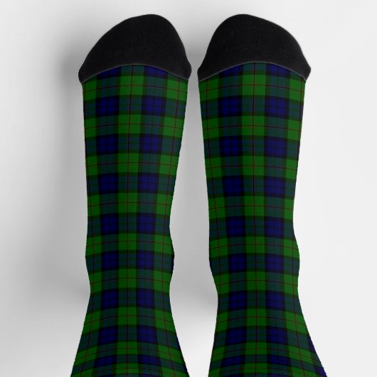 Dundas tartan blue green plaid sokken (Top)