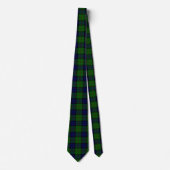 Dundas tartan blue green plaid stropdas (Voorkant)