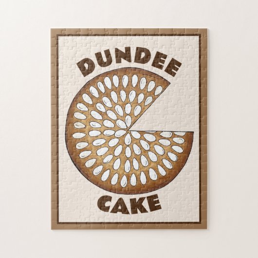 Dundee Cake Scotland Scottish Food Fruit Cake Legpuzzel (Verticaal)