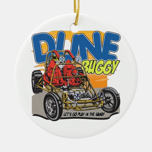 Dune Buggy Play in Sand Keramisch Ornament (Voorkant)