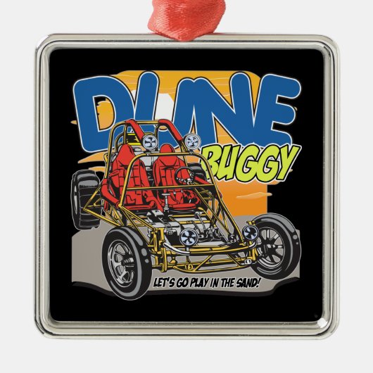 Dune Buggy Play in Sand Metalen Ornament (Voorkant)