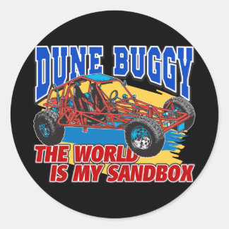 Dune Buggy Sandbox Ronde Sticker
