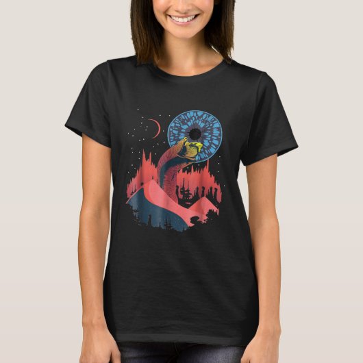 Dune Gift Graphic Blue Eye SciFi WormSign Shirt (Voorkant)