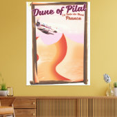 Dune of Pilat, Dunes France reisposter. Canvas Afdruk (Insitu (Woonkamer))