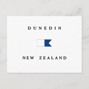 Dunedin New Zealand Alpha Dive Flag Briefkaart