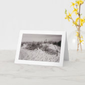 "Dunes avec clôturer" la carte de voeux vierge (Fleur jaune)