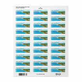 Dunes Coastal Shore Lake Personalize Etiket (Full Sheet)