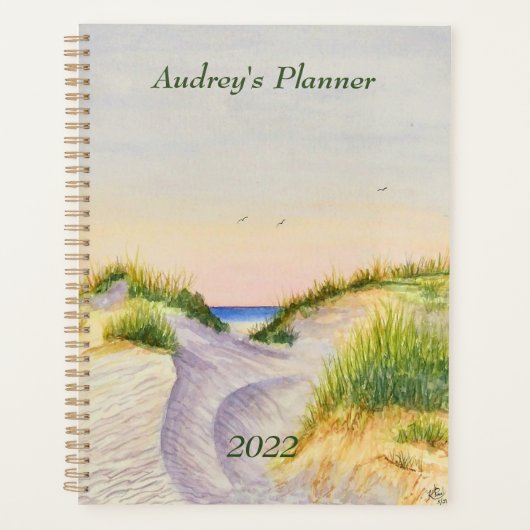 Dunes de plage, Aquarelle Plannière côtière (Devant)