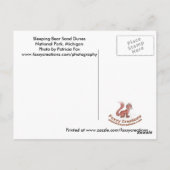 Dunes de sable de l'ours couché 1 - Carte postale (Dos)