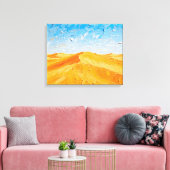 Dunes de sable doré sur toile enveloppée Premium S (Insitu(Salon))