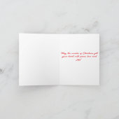 Dunes de sable Noël thème plage carte pliée (Intérieur)