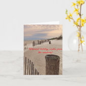 Dunes de sable Noël thème plage carte pliée (Fleur jaune)