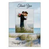 Dunes et Beach Wedding Photo Merci Note Card (Devant)