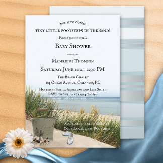 Dunes et plage Baby shower nautique Invitation