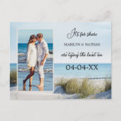 Dunes et plage Photo QR Enregistrer la date Carte  (Devant)