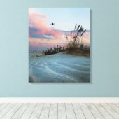 Dunes Sunset Canvas Foto afdrukken (Insitu (Houten vloer))